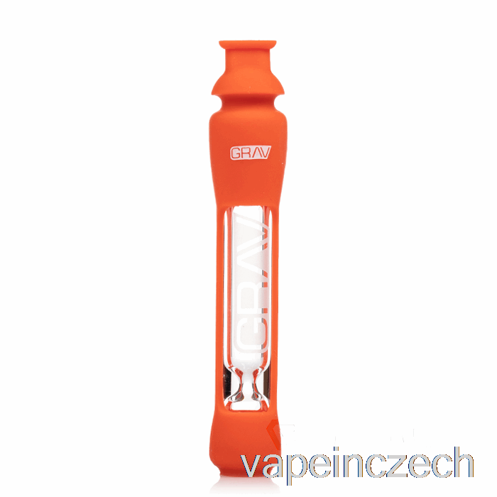 Grav 12mm Degustátor Se Silikonovou Kůží šarlatově Oranžová Vape Pera